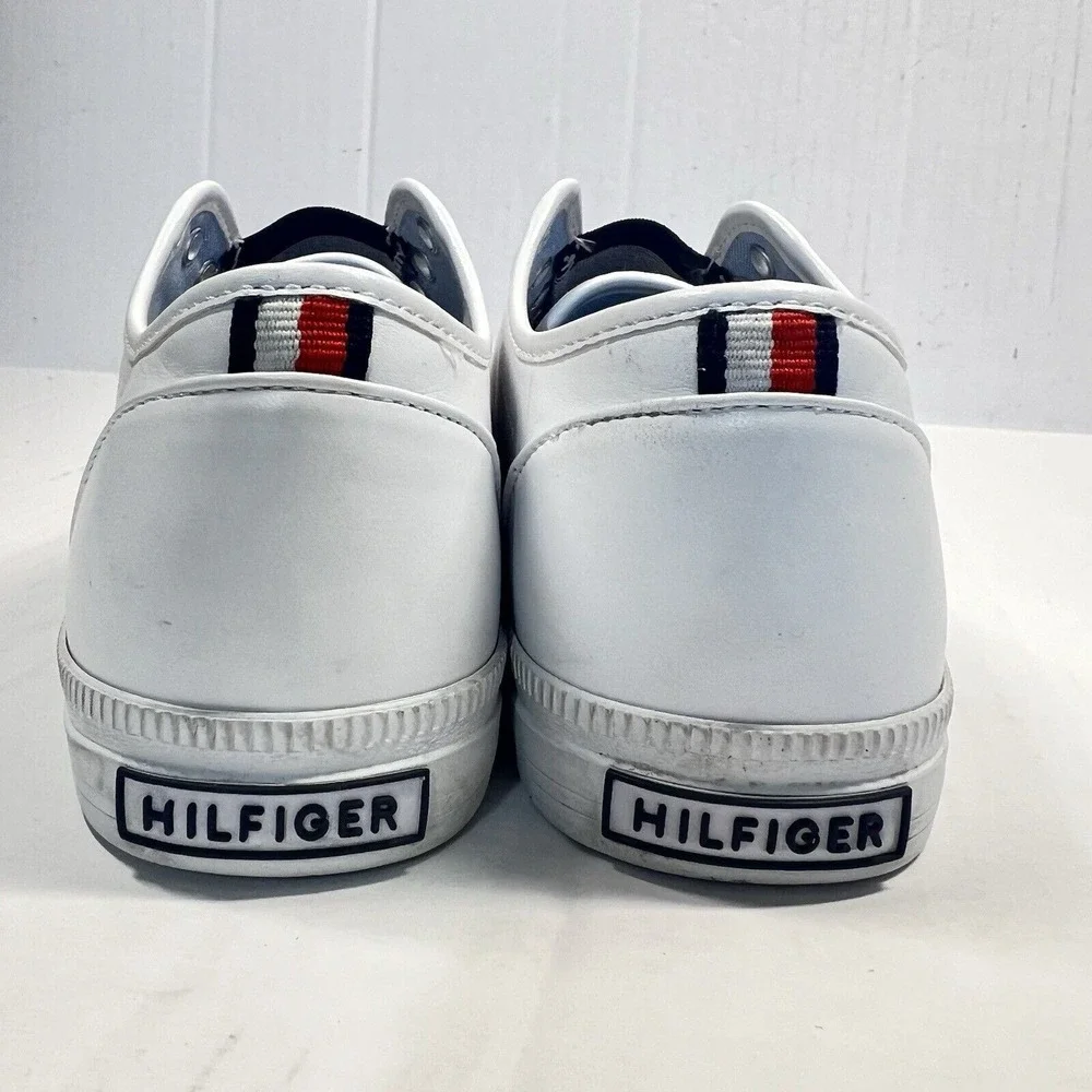 Tommy‎ Hilfiger Women's 8 Twanni White Leather Preppy Sporty Nautical